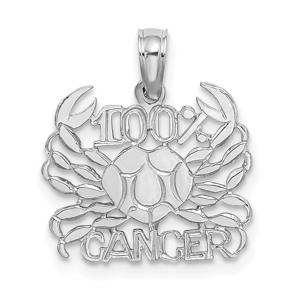 Million Charms 14k WG 100% CANCER Zodiac Charm Pendant